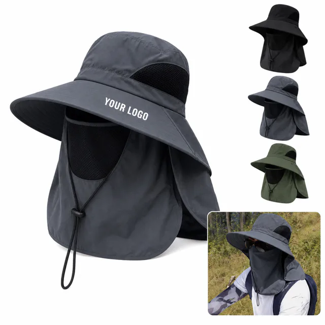 Breathable Outdoor Sun Cap With Face Guard