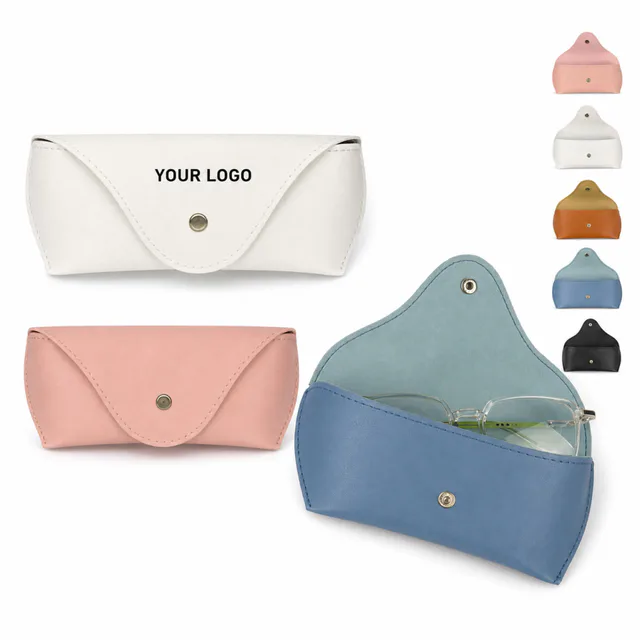 PU Leather Slim Glasses Case for Travel and Daily Use