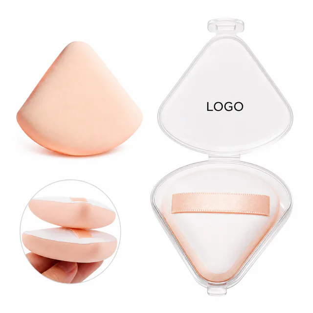 Custom PU Makeup Sponge Powder Puff With Storage Case