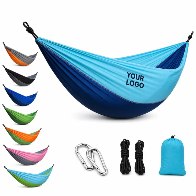 Lightweight Nylon Travel Camping Hammock With Carry Pouch