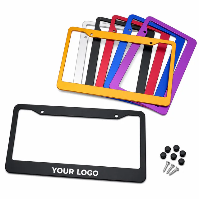 Full Color Aluminum License Plate Frames Custom Auto Branding