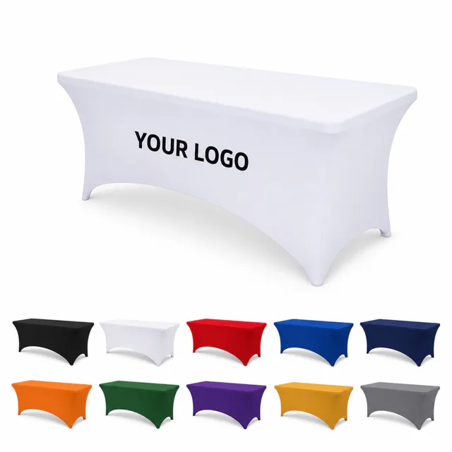 6Ft Stretch Polyester Table Cover For Trade Shows And Events