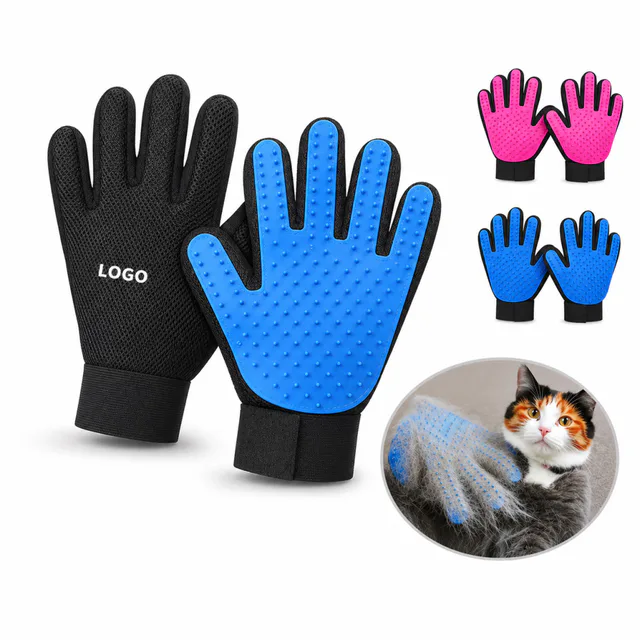 Pet Fur Removal Glove For Cat Grooming And Cleaning