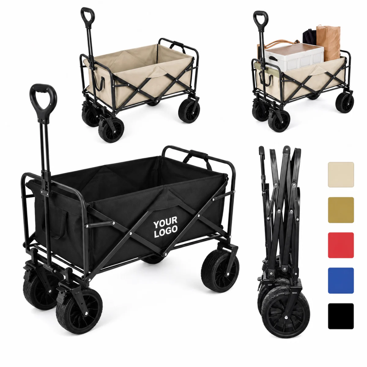 Folding Utility Wagon All Terrain Wheels