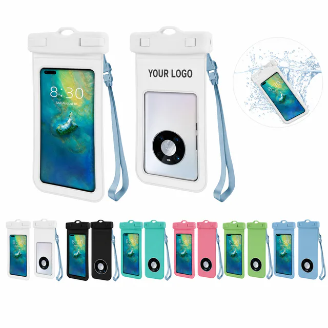 PVC Waterproof Cell Phone Pouch With Lanyard