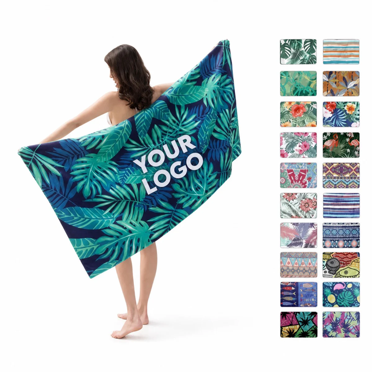 Custom Full-Color Microfiber Beach Towel