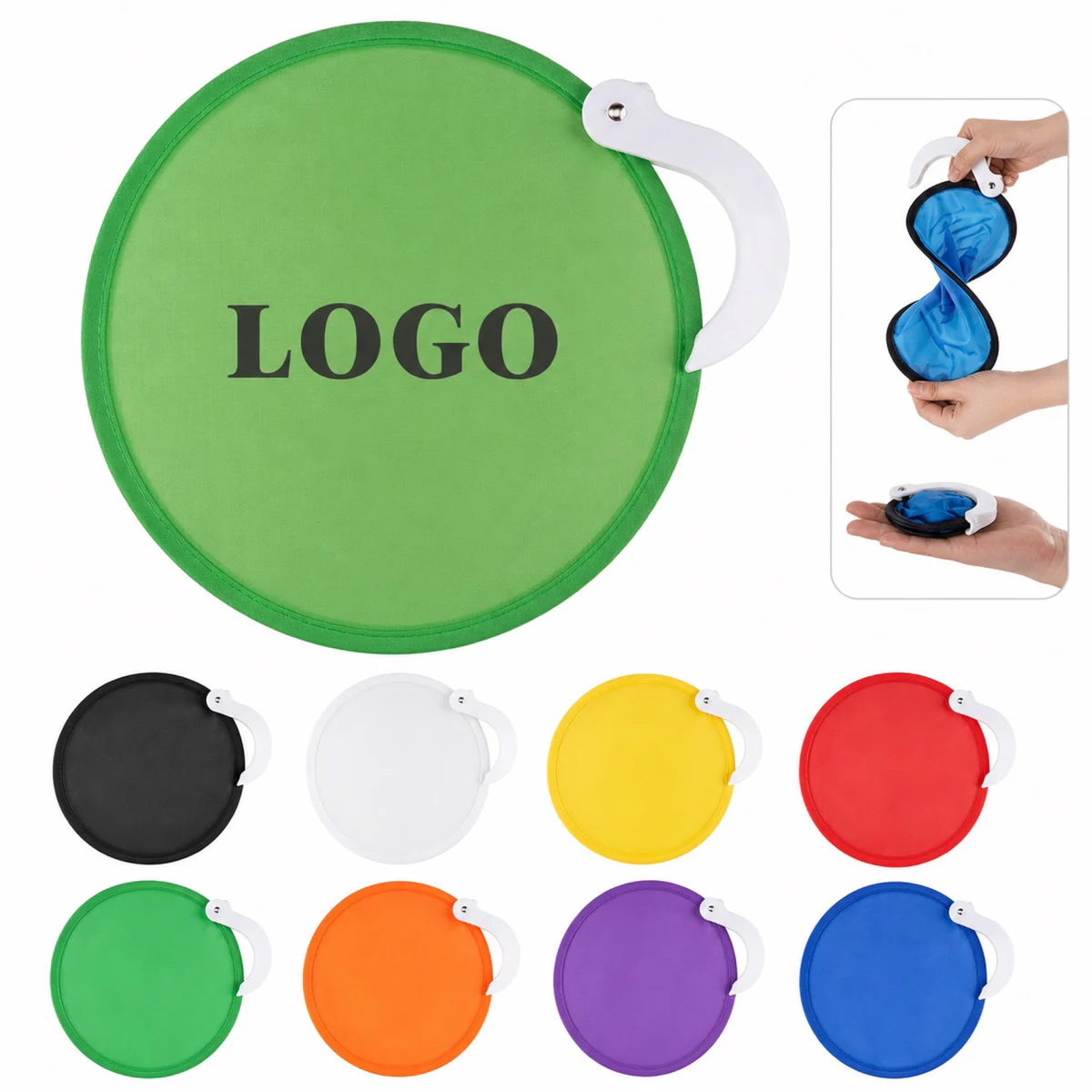 Foldable Flying Disc Fan With Handle Custom Logo