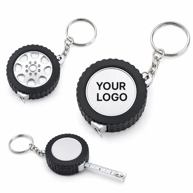 Tire Shape Tape Measure Keychain