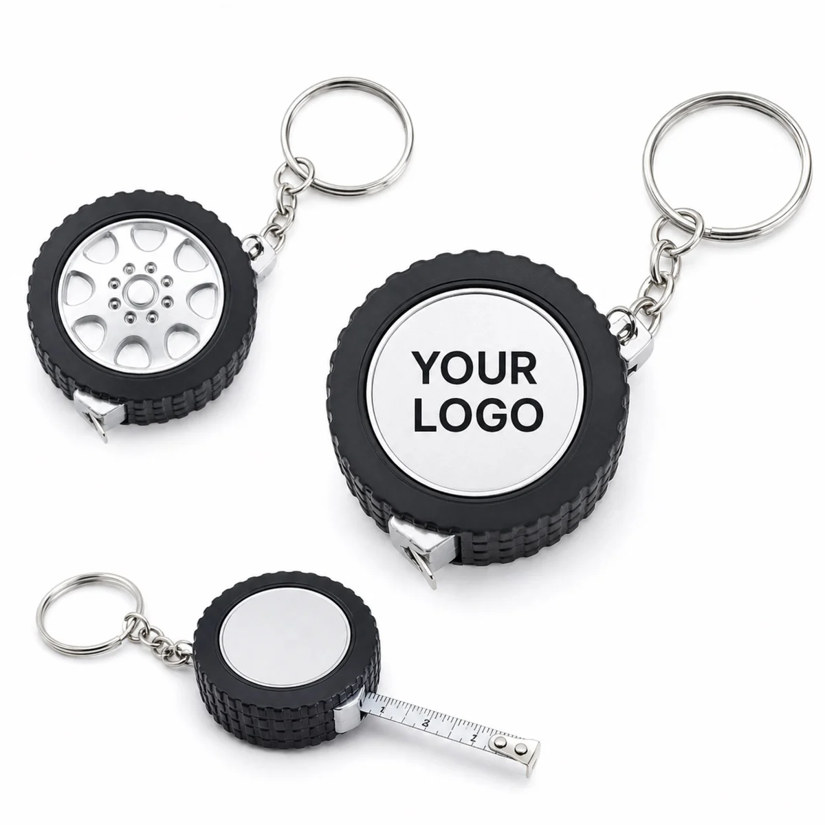 Tire Shape Tape Measure Keychain