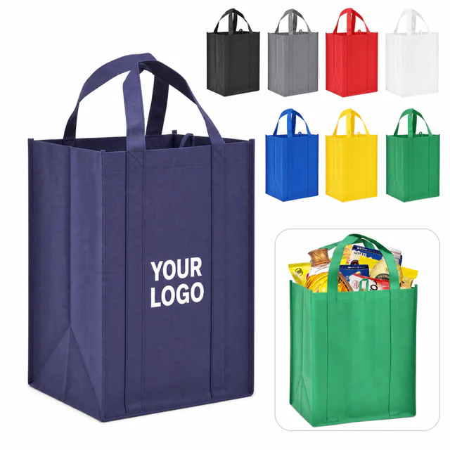 Value Grocery Tote Bag 10" X 13" X 15" Non-Woven Fabric