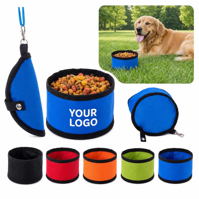 Foldable Pet Travel Bowl Polyester Waterproof