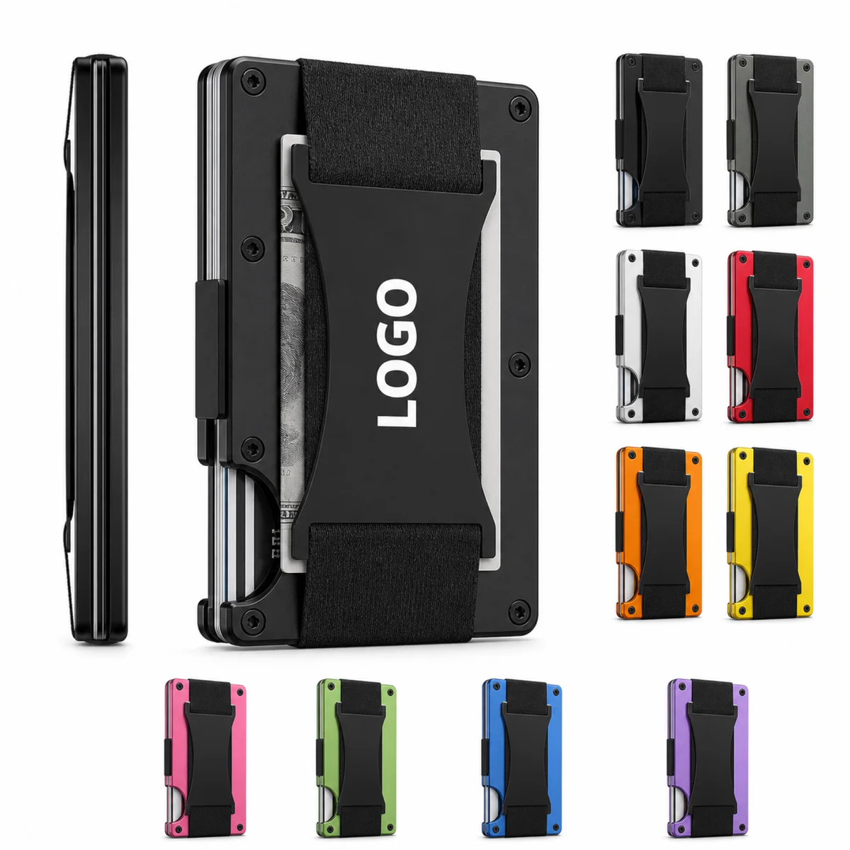 Slim Aluminum Card Wallet RFID Blocking