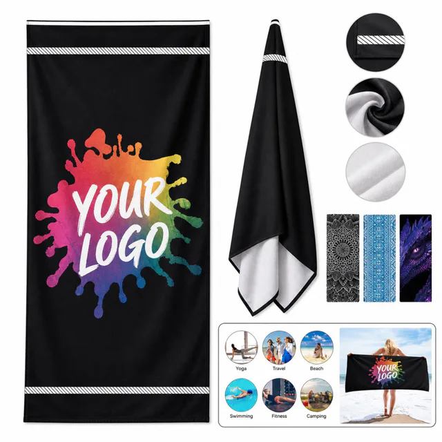Custom Printed Microfiber Beach Towel For Resorts And Corporate Gifts