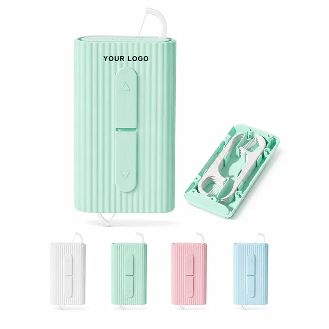 Refillable Dental Floss Dispenser ABS Plastic 10 Picks