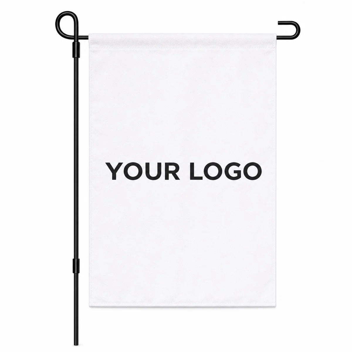Custom Double Sided Garden Flag 12" X 18" Polyester Banner With Stake