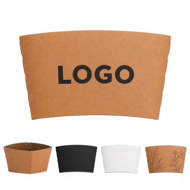 12-16oz Kraft Paper Cup Sleeve for Hot and Cold Drinks