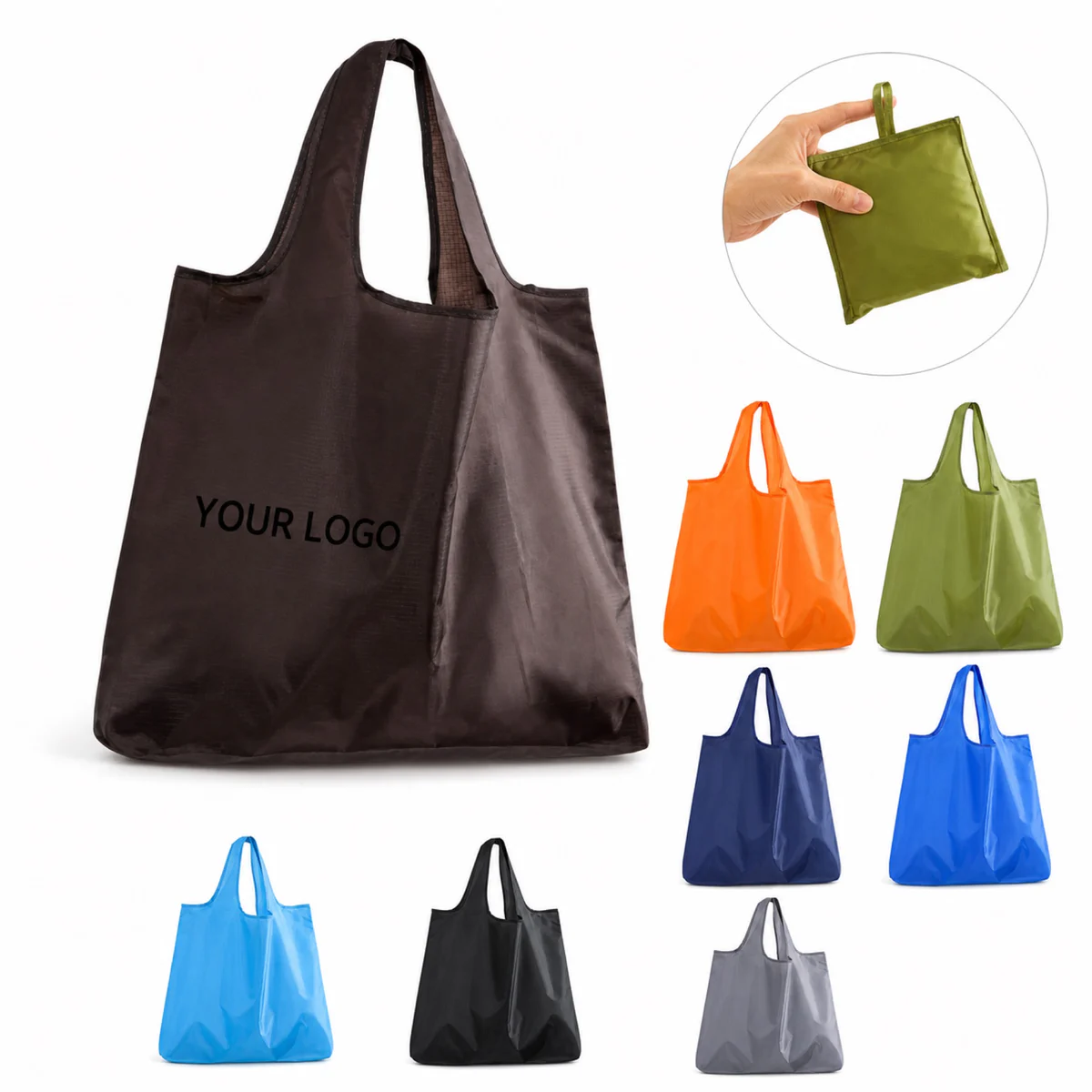 Oxford Foldable Grocery Tote Bag With Handles
