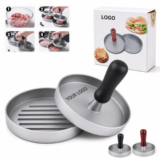 Round Aluminum Hamburger Press