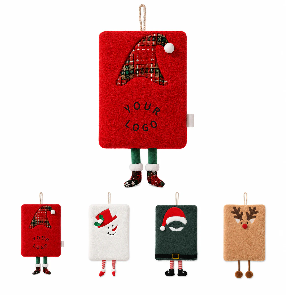 Custom Christmas Hanging Hand Towel With Logo