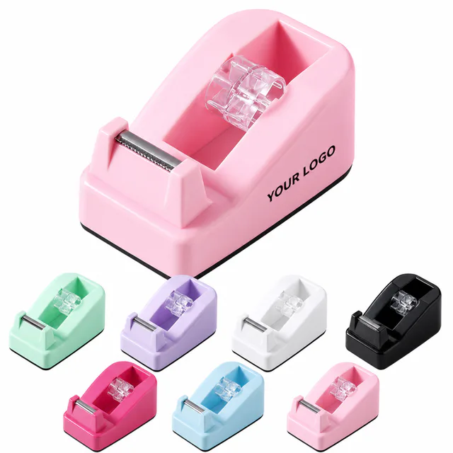 Macaron Color Desktop Tape Dispenser Non-Skid Base