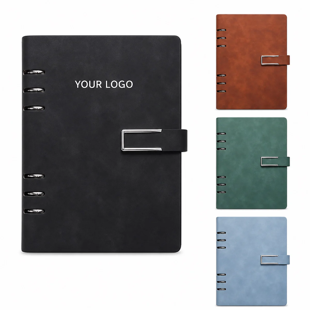 Custom PU Leather A5 Loose-Leaf Ring Binder Notebook