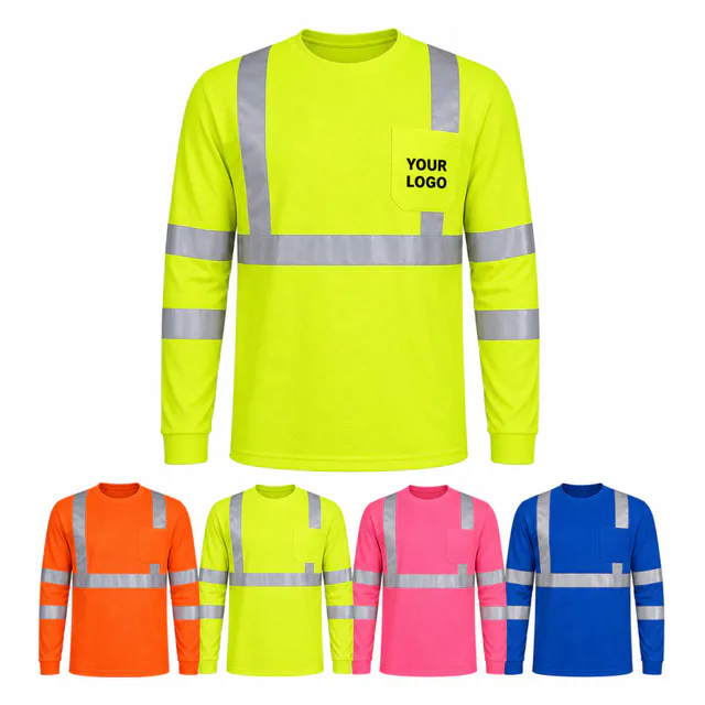 Reflective Long Sleeve Safety Work Shirt