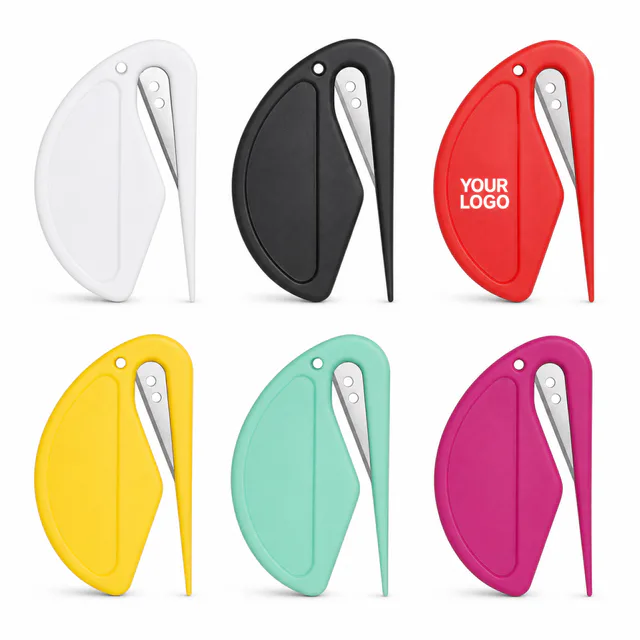 Mini Plastic Letter Opener With Stainless Steel Blade