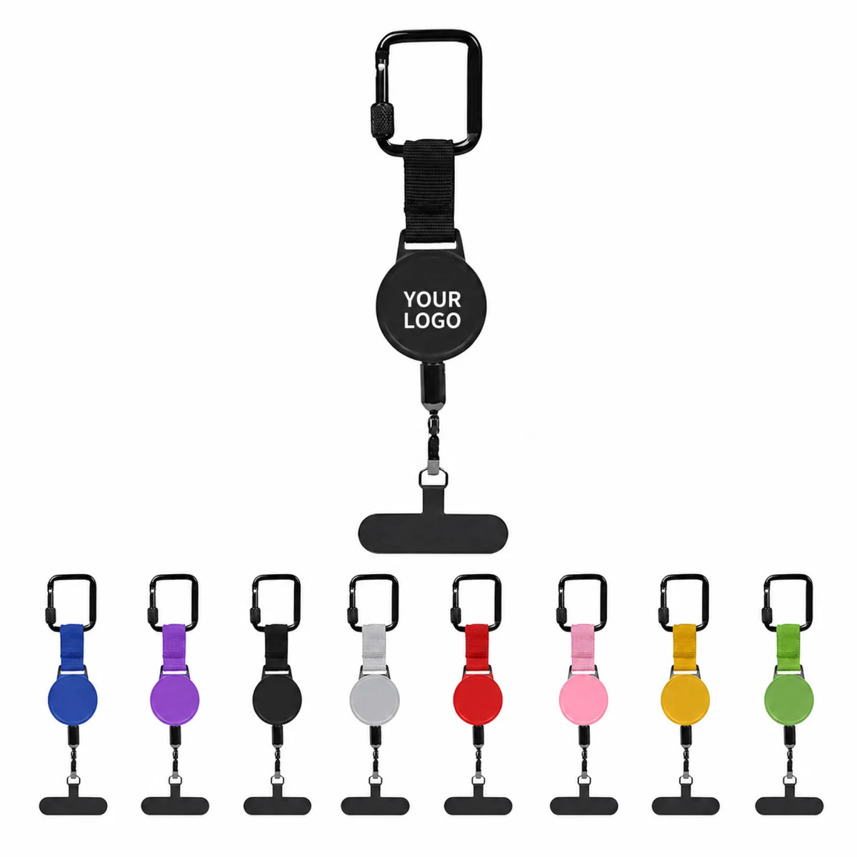 Retractable Anti Theft Phone Holder Tether With Carabiner