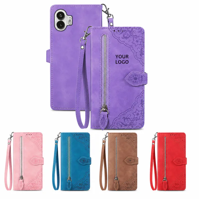 Flip Phone Case With Card Holder And Kickstand