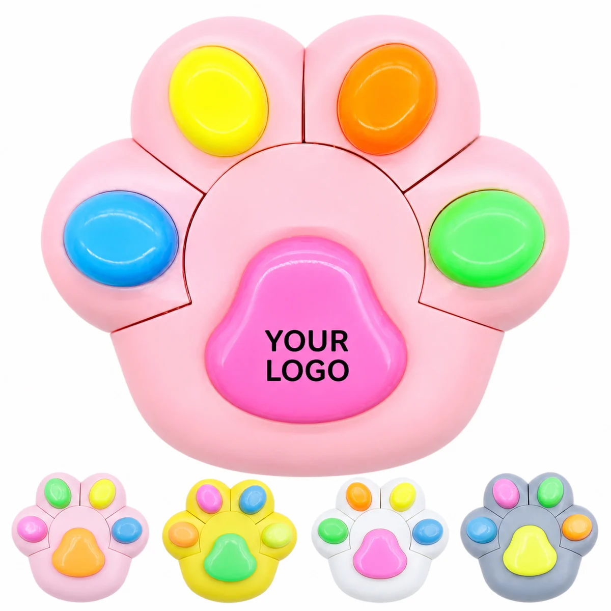 Cat Paw Detachable Mini Highlighter Set