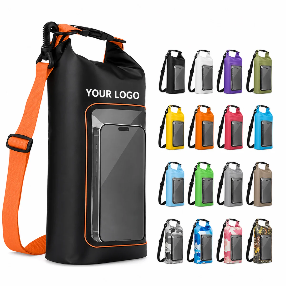 Waterproof PVC Crossbody Bag For Diving Swimming