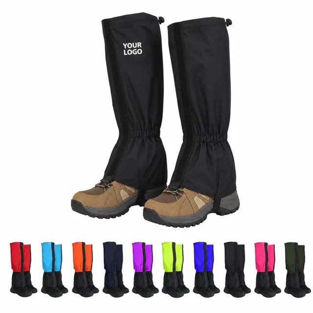 Breathable Polyester Snow Gaiters With Hook-And-Loop Closure