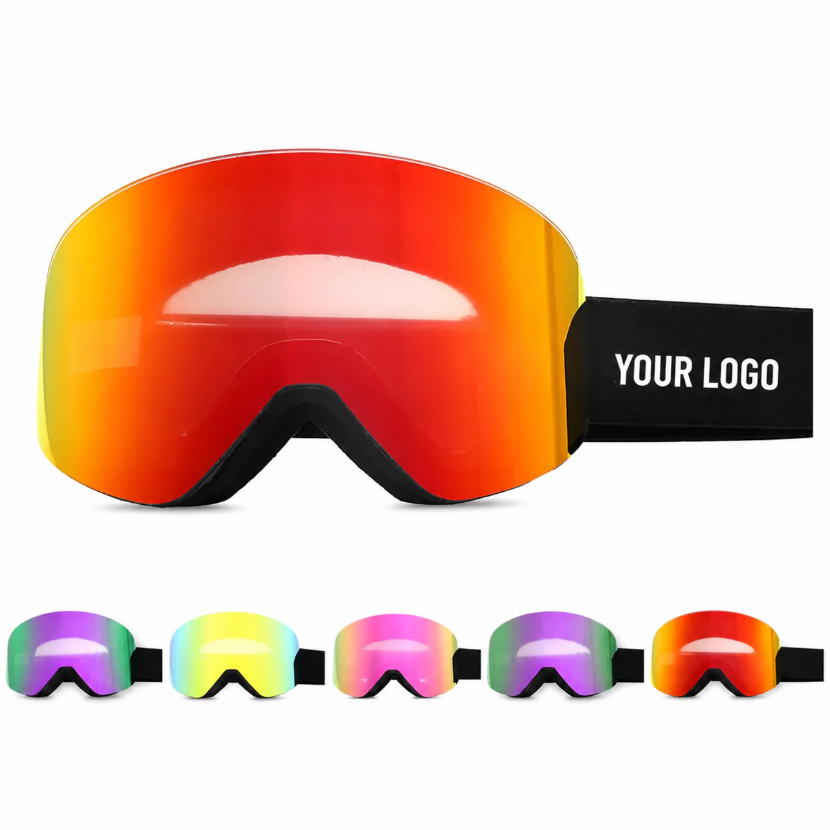 Magnetic Anti-Fog Ski Goggles With Protective Case