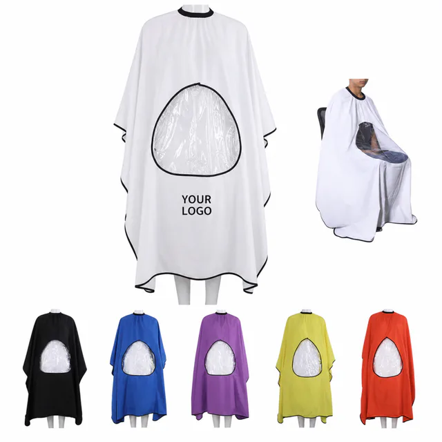 Polyester Taffeta Barber Cape With Phone Window