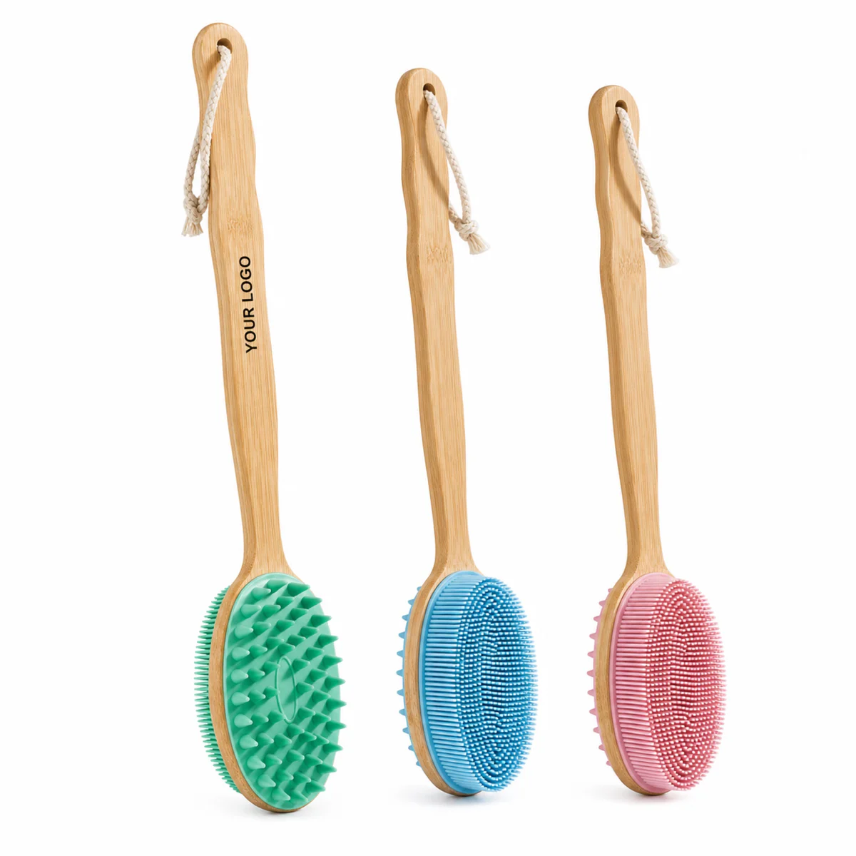 Silicone Back Scrubber Brush With Long Handle