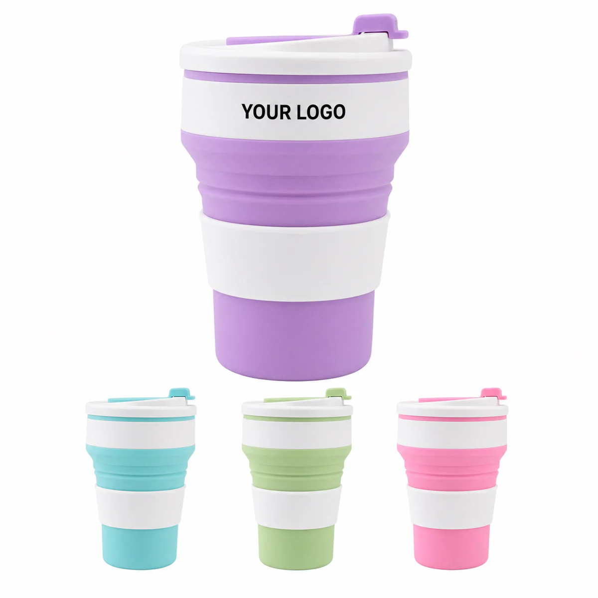 12 Oz Collapsible Silicone Travel Cup For Camping Hiking