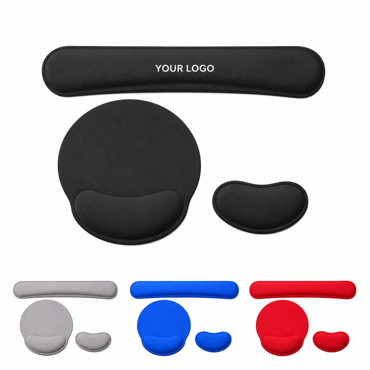 3 In 1 Mouse Pad Keyboard Wrist Rest Set