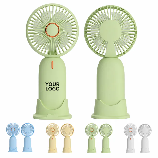 Mini USB Rechargeable Desk Fan With Phone Holder