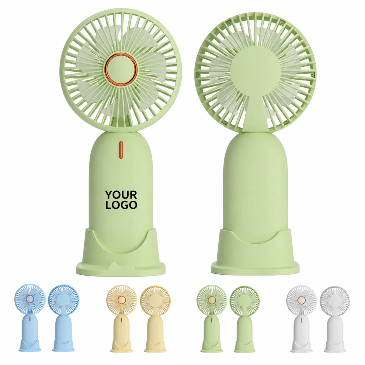 Mini USB Rechargeable Desk Fan With Phone Holder
