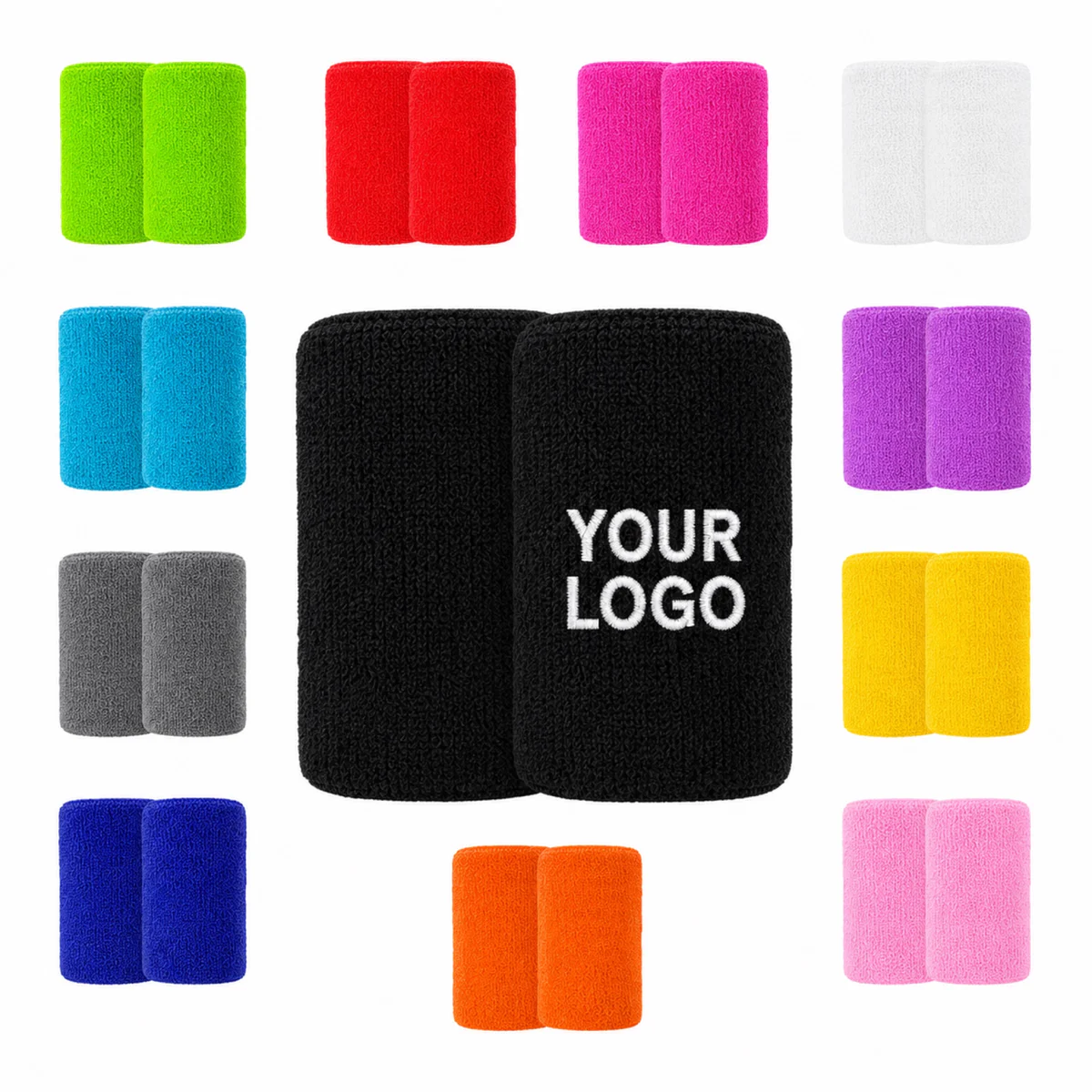 Organic Cotton Sports Wristbands For Athletic Sweat Absorption