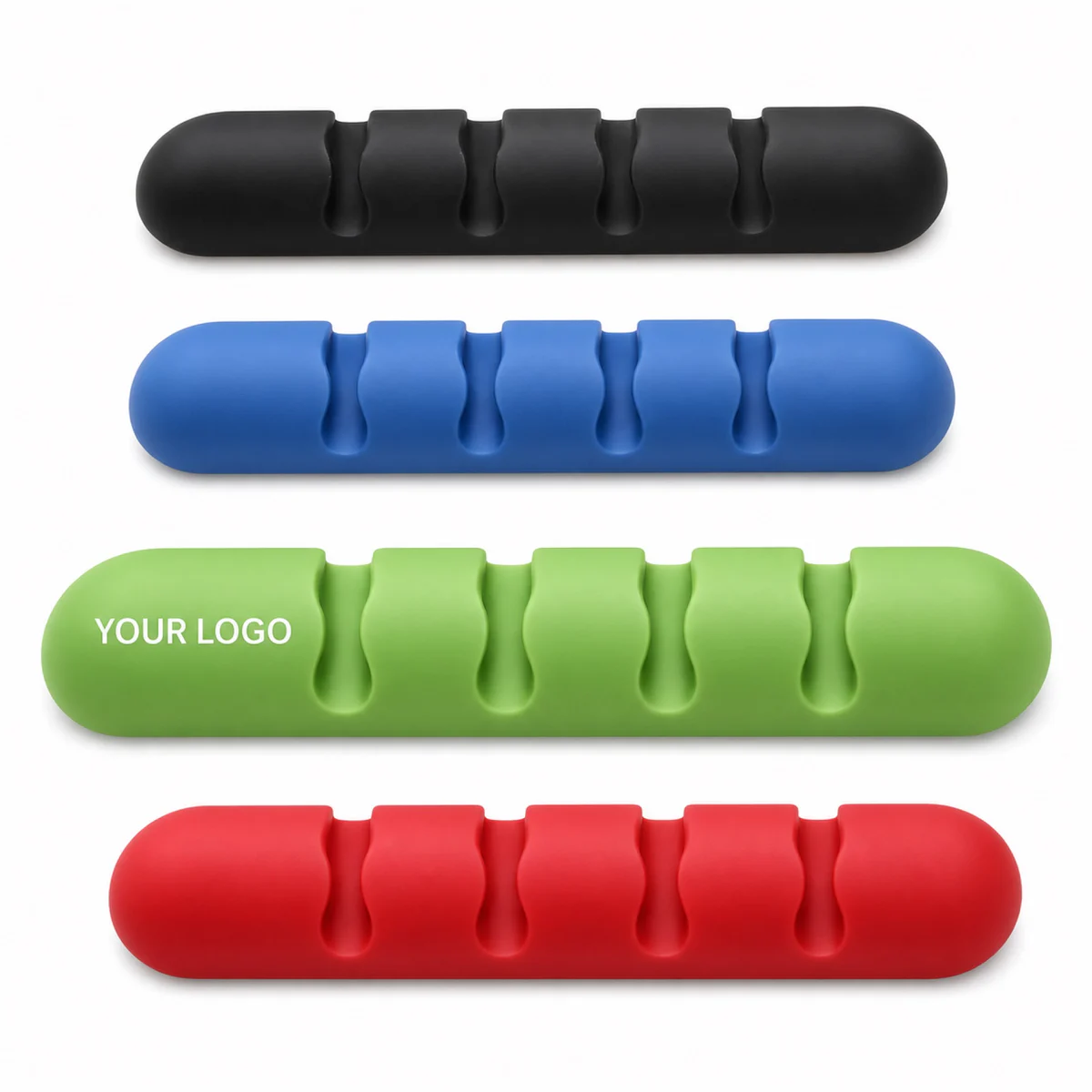 Silicone 5 Slot Desk Cable Organizer Clip