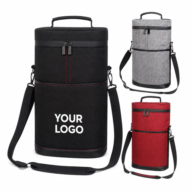 2 Bottle Insulated Oxford Wine Tote Bag