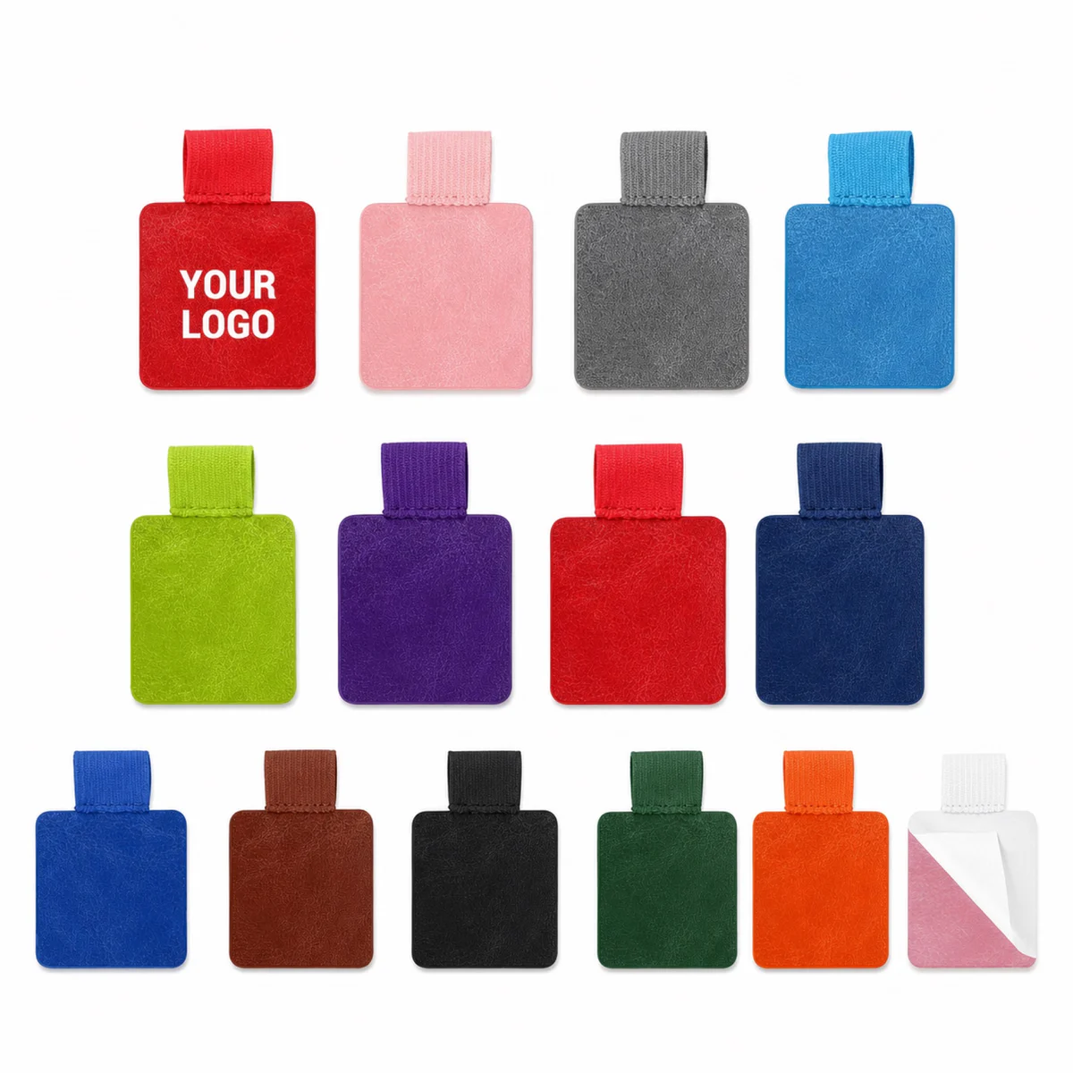 Self-Adhesive PU Leather Pen Loop Holder For Notebooks