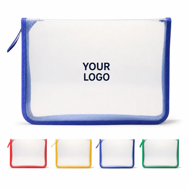 A4 Transparent Zipper File Bag Waterproof Document Folder