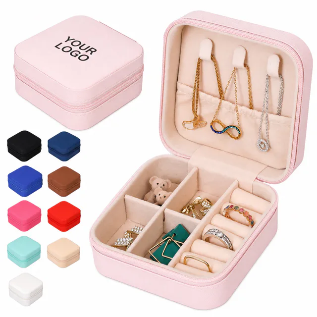 PU Leather Travel Jewelry Box Organizer