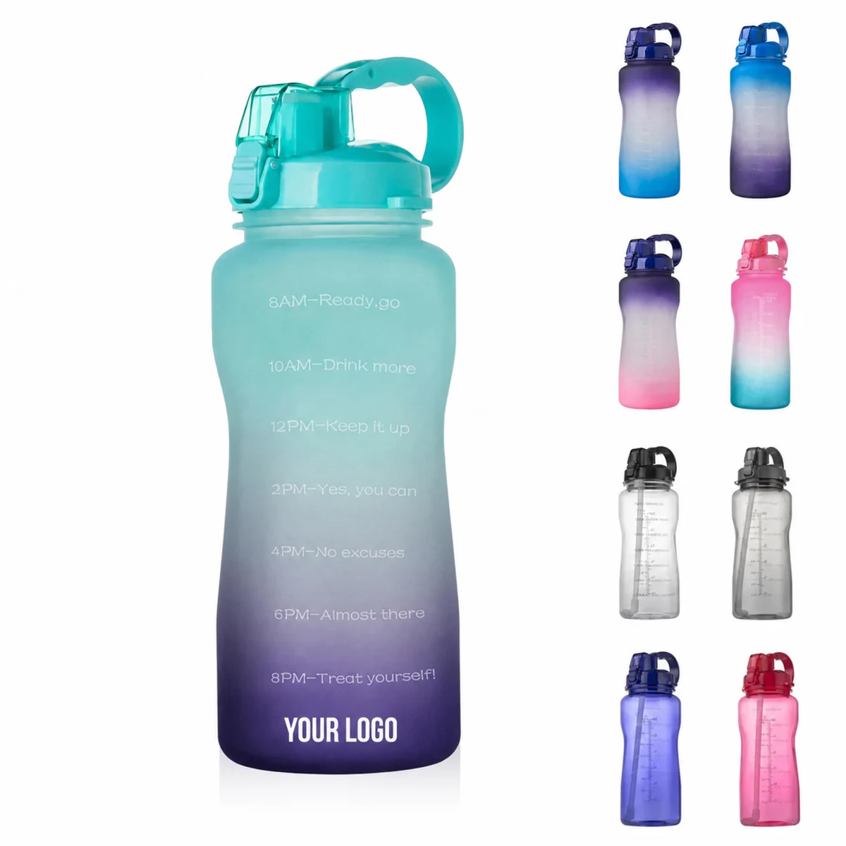 64 OZ Tritan Motivational Water Bottle