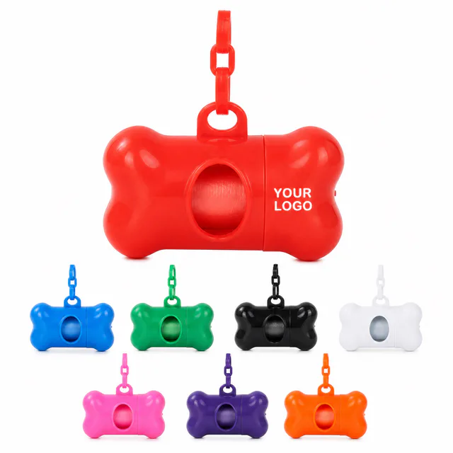 Bone Shaped Plastic Pet Waste Bag Dispenser With Clip