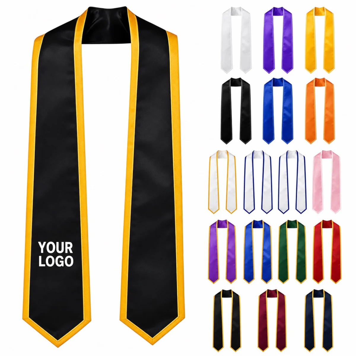 Satin Graduation Honor Stole For Bachelor Doctoral Gown