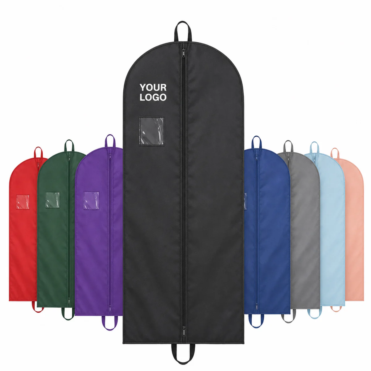 Custom Non Woven Garment Bag With Zipper Closure