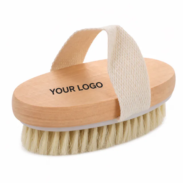 Wood Handle Boar Bristle Dry Brush